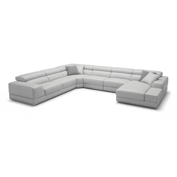 Leather Right Hand Facing Sectional & Reviews AllModern